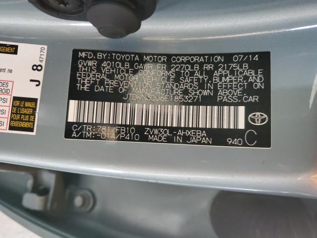 JTDKN3DU6E1853271 Toyota 2zr-fxe+3jm