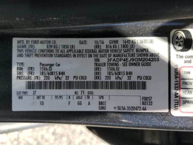 3FADP4EJ9GM204203 Ford FIESTA SE