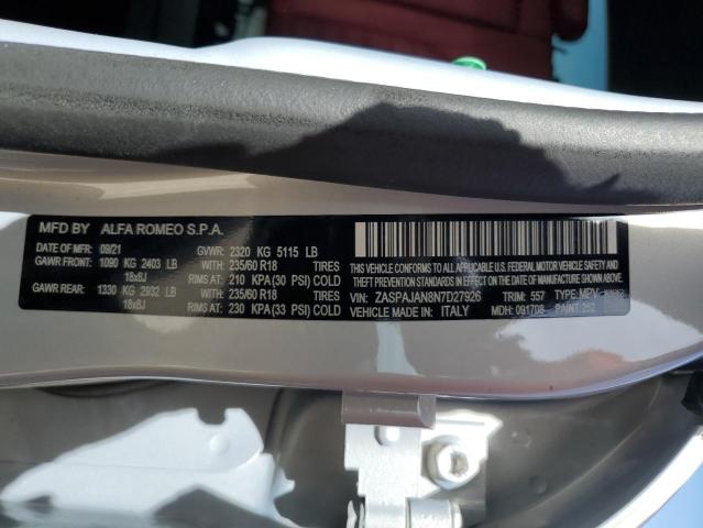 ZASPAJAN8N7D27926 Alfa Romeo Stelvio