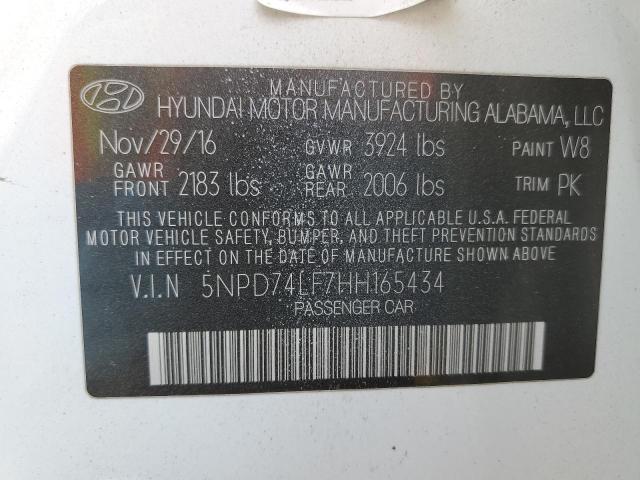 5NPD74LF7HH165434 Hyundai Elantra