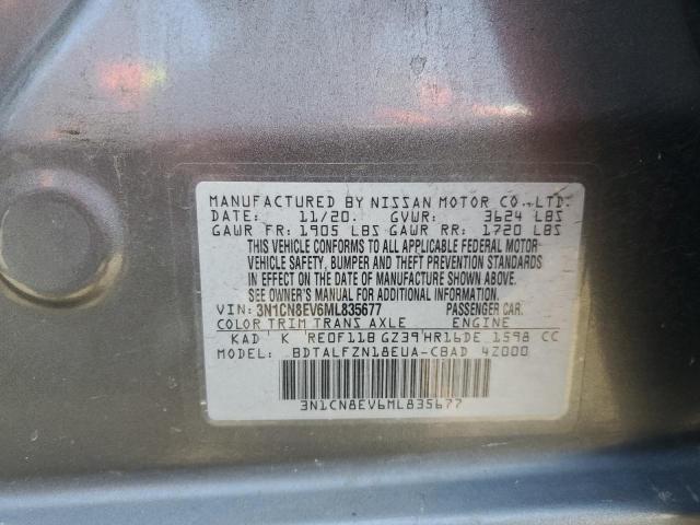 3N1CN8EV6ML835677 Nissan 2021
