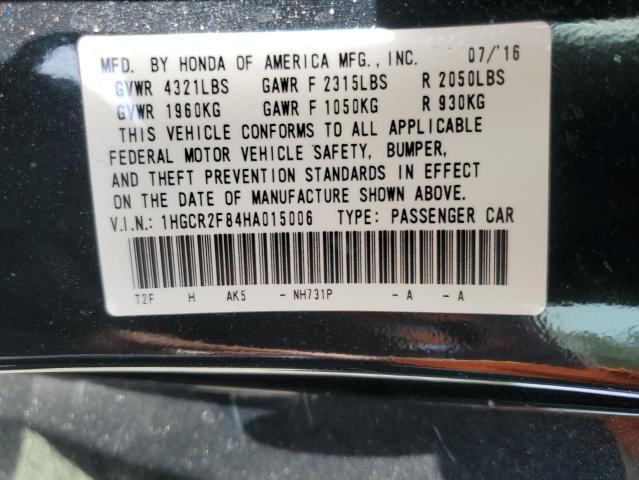 1HGCR2F84HA015006 Honda ACCORD EXL