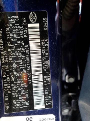 4T1K61BK1NU063888 Toyota CAMRY XSE