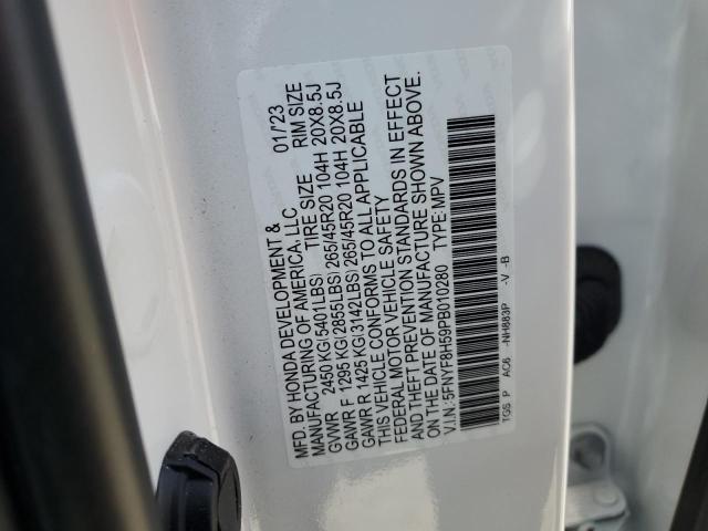 5FNYF8H59PB010280 Honda PASSPORT E