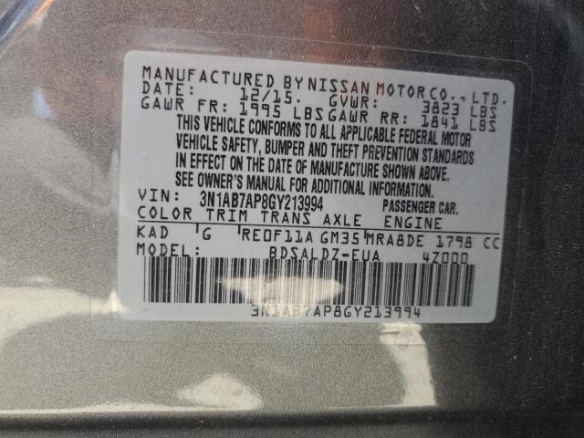 3N1AB7AP8GY213994 Nissan Sentra