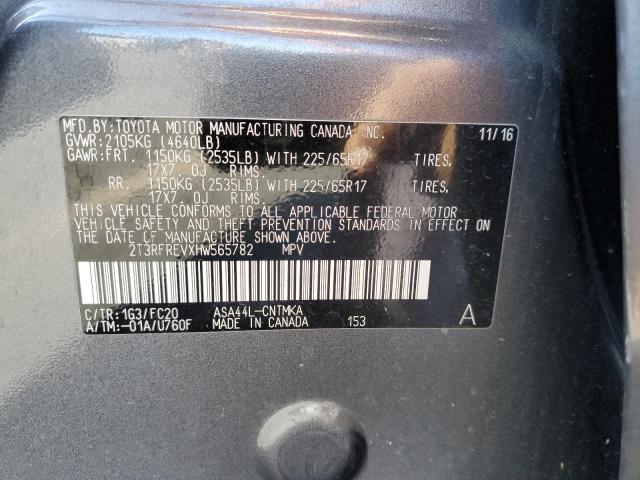 2T3RFREVXHW565782 Toyota 2ar-fe
