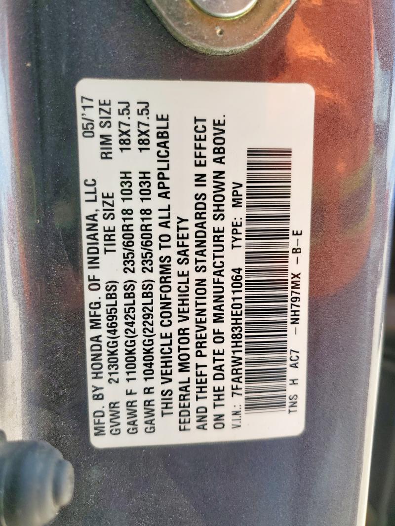 7FARW1H83HE011064 Honda l15be