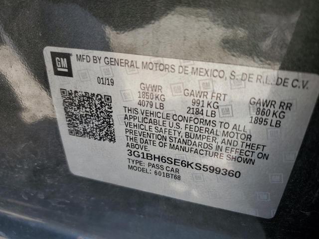 3G1BH6SE6KS599360 Chevrolet Cruze