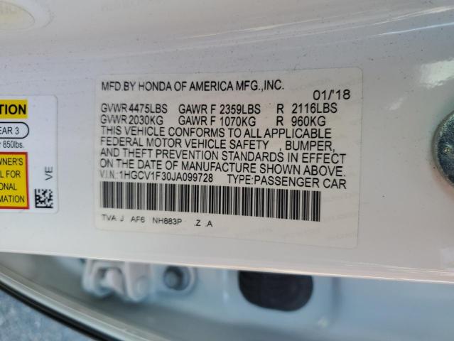 1HGCV1F30JA099728 Honda l15be