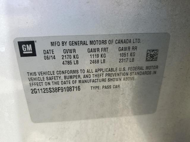 2G1125S38F9108716 Chevrolet IMPALA LT