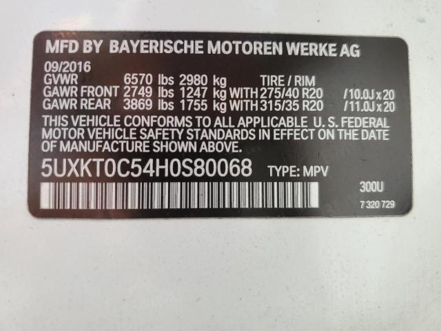 5UXKT0C54H0S80068 BMW 2017