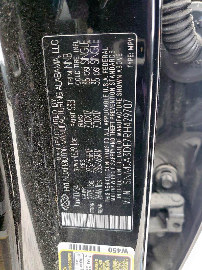 5NMJA3DE7RH429707 Hyundai TUCSON SE