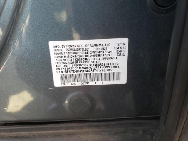 5FRYD4H45FB028374 Acura j35y5