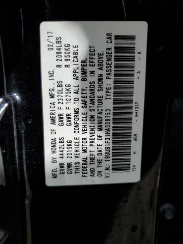 19UUB1F31HA009753 Acura TLX