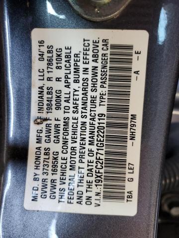 19XFC2F71GE220119 Honda CIVIC EX