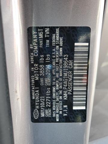 KMHLP4AG1MU198643 Hyundai mpi nu pe