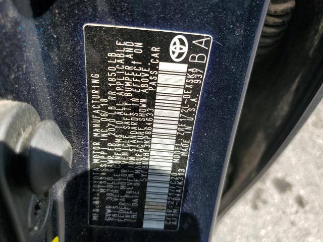 5YFBURHE3KP864633 Toyota 2zr-fe