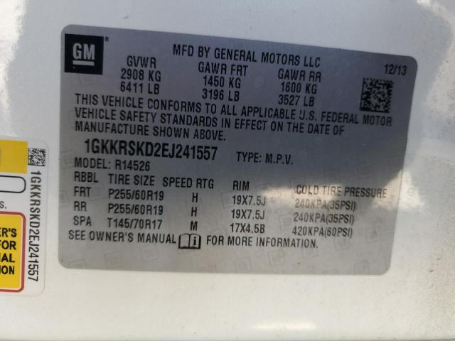 1GKKRSKD2EJ241557 GMC ACADIA SLT