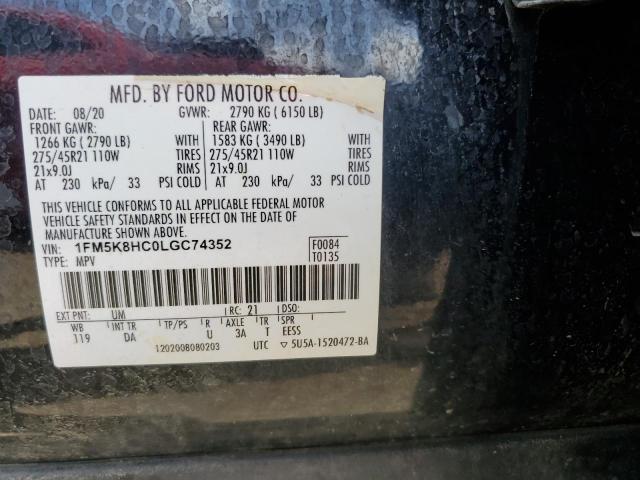 1FM5K8HC0LGC74352 Ford EXPLORER P