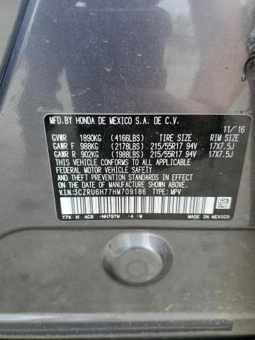 3CZRU6H77HM709186 Honda r18z9