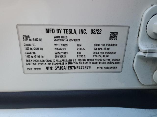 5YJSA1E57NF474679 Tesla MODEL S