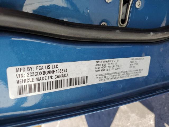 2C3CDXBG9NH138874 Dodge 2022