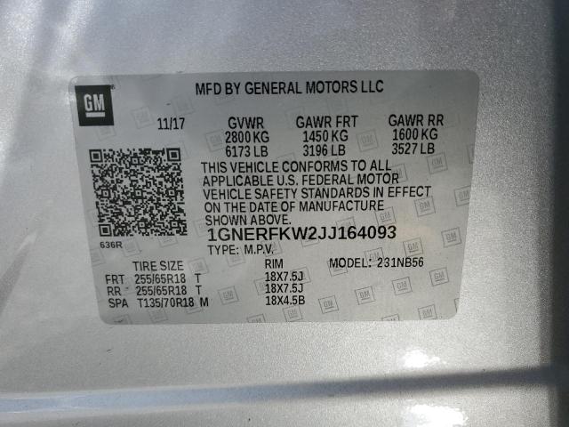 1GNERFKW2JJ164093 Chevrolet TRAVERSE L
