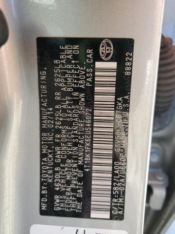 4T1BK1FK6EU546072 Toyota 2gr-fe
