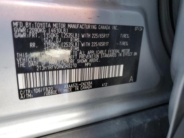 2T3H1RFV0RW349210 Toyota RAV4 LE