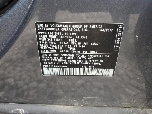 1V2LR2CA4JC502642 Volkswagen ATLAS SE