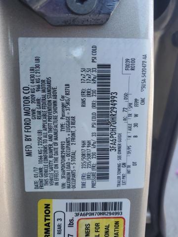 3FA6P0H70HR294993 Ford 2017