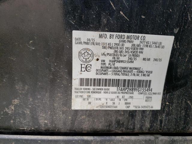 1FAHP2H89FG155494 Ford TAURUS SEL