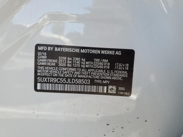 5UXTR9C55JLD58503 BMW X3 XDRIVE3