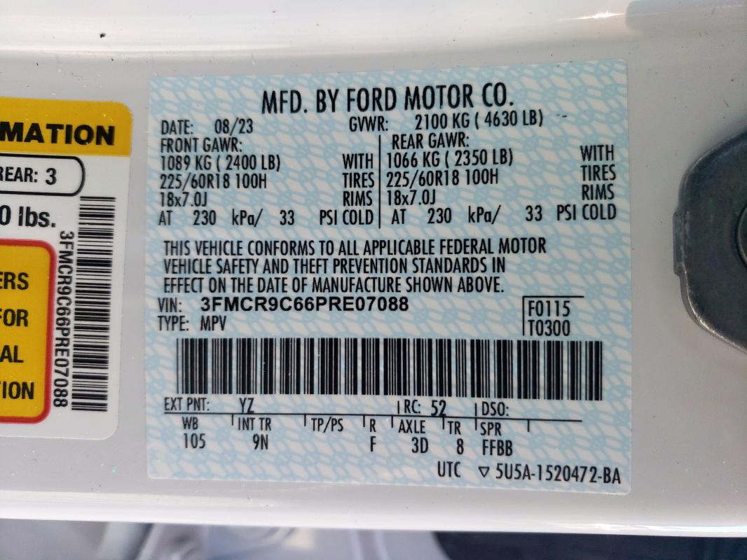 3FMCR9C66PRE07088 Ford BRONCO SPO