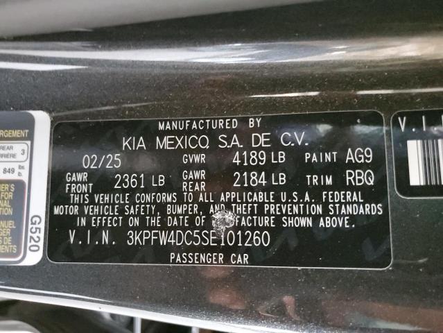 3KPFW4DC5SE101260 KIA t-gdi gamma-ii