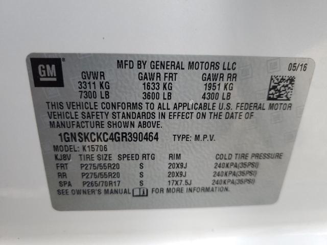 1GNSKCKC4GR390464 Chevrolet TAHOE K150