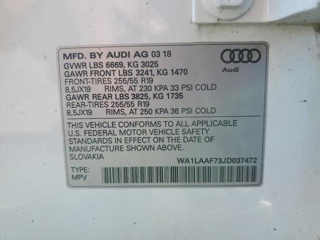 WA1LAAF73JD037472 Audi Q7 PREMIUM