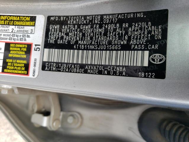 4T1B11HK5JU015665 Toyota a25a-fks