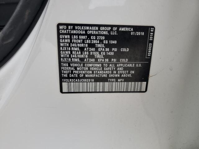 1V2LR2CA3JC552318 Volkswagen 2018