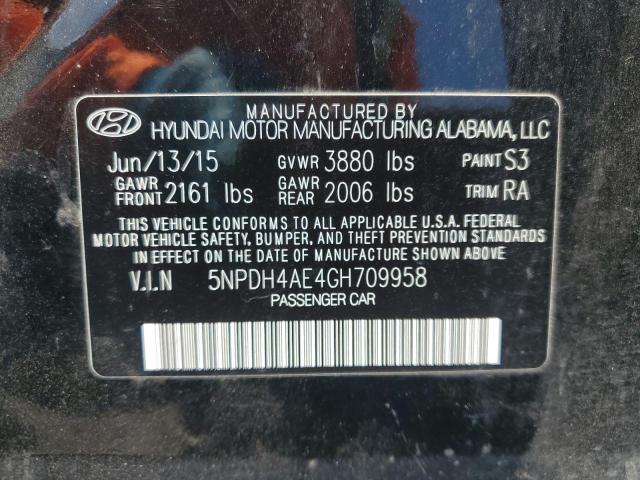5NPDH4AE4GH709958 Hyundai ELANTRA SE