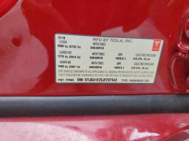 5YJSA1E20JF297943 Tesla MODEL S