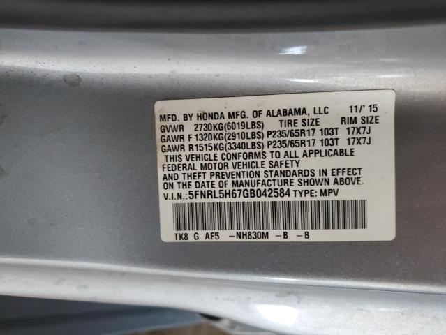 5FNRL5H67GB042584 Honda j35z8