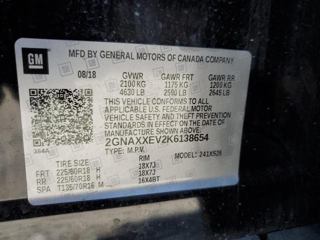 2GNAXXEV2K6138654 Chevrolet lyx - direct injection, vvt, fgt, turbo, alum, gen1