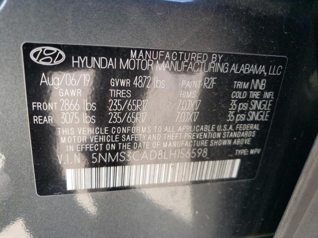 5NMS3CAD8LH156598 Hyundai gdi theta ii