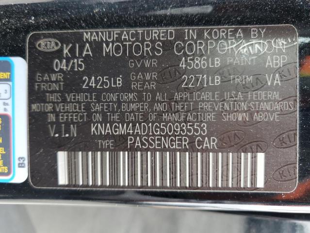 KNAGM4AD1G5093553 KIA OPTIMA HYB