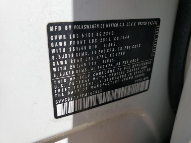 3VVCB7AX7PM100553 Volkswagen tsi