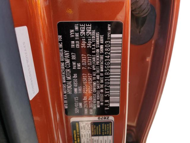 5XYZU3LB5GG342803 Hyundai SANTA FE S