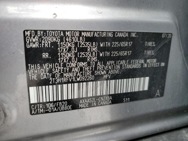 2T3H1RFV1LW092260 Toyota a25a-fks