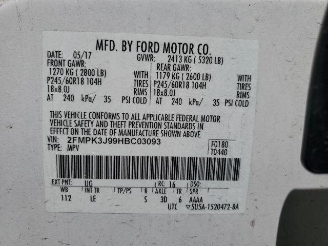 2FMPK3J99HBC03093 Ford 2.0l gtdi