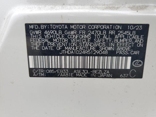 JTHDA1D24R5129048 Lexus 8ar-fts